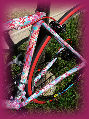 custom painted bicycles frames