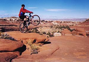 Mountain bike trials skills.